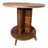 vintage marquetry pedestal table