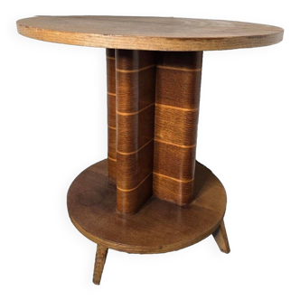 vintage marquetry pedestal table