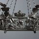Lustre ancien en fer forgé décoré, Italie, XXe siècle