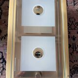 Applique laiton verre Grossmann années 80