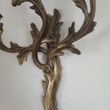 Paire d'appliques bronze doré 3 branches