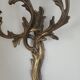 Paire d'appliques bronze doré 3 branches