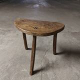 Milking tripod wooden stool