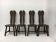 Set of 4 Belgian Brutalist Dining Chairs from De Puydt, 1970’s