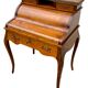 Secrétaire bureau à cylindre de style Louis XV, 6 tiroirs