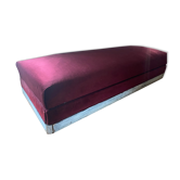 Lit  banquette de rangement velours bordeaux
