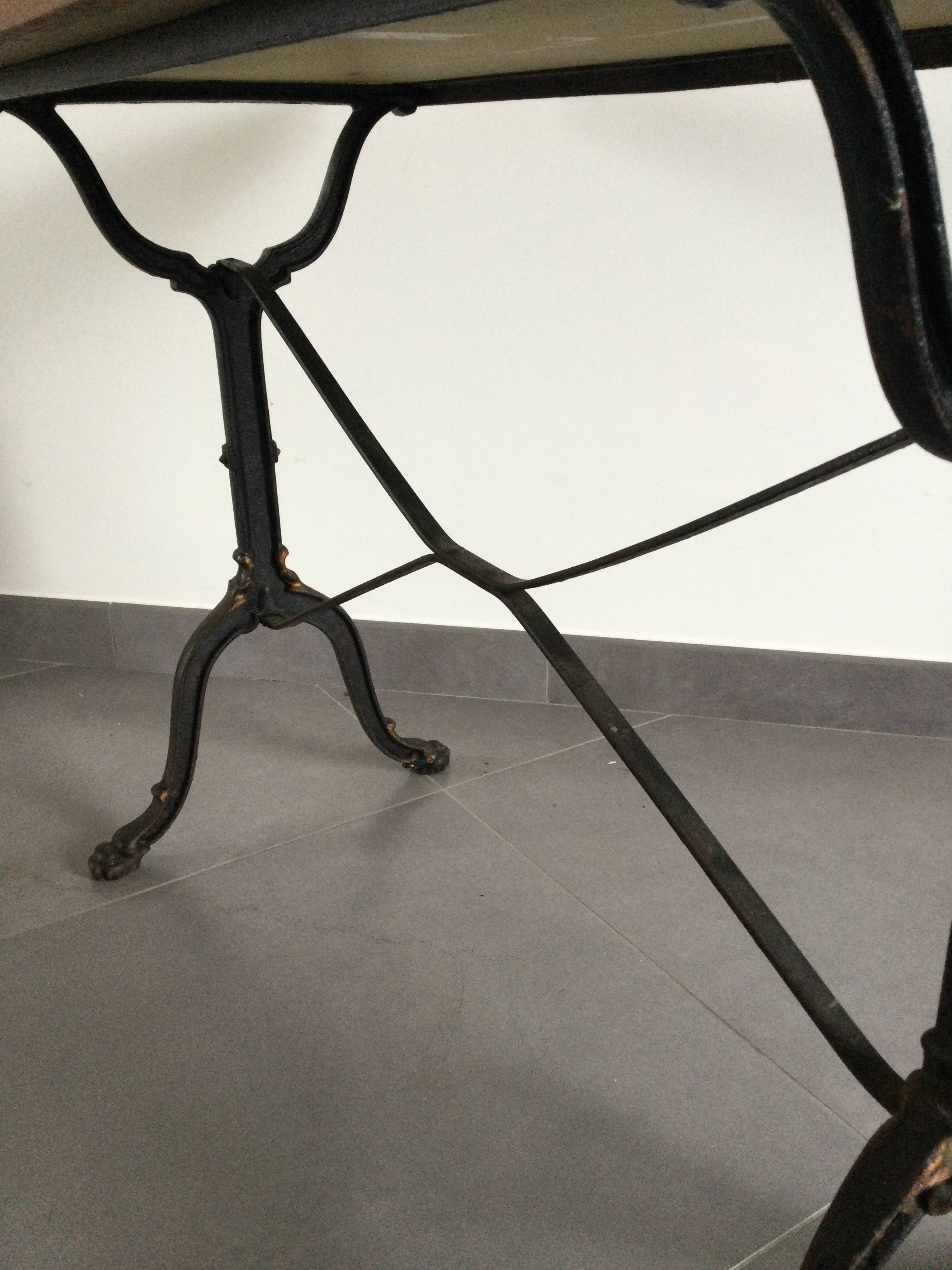 Wrought iron bistro table