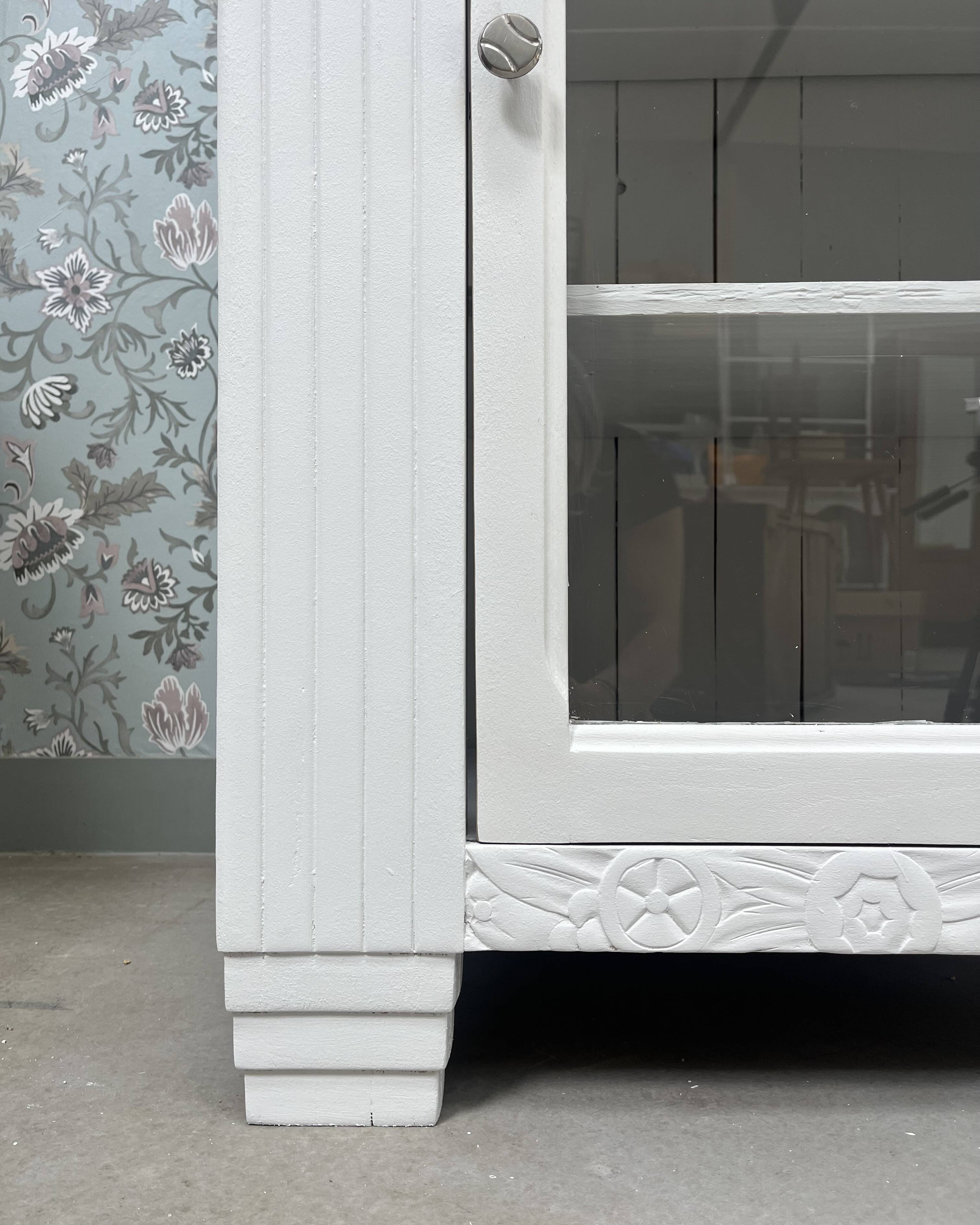 Renovated Art Deco glass sideboard