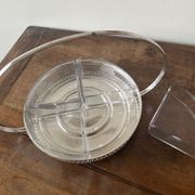 Plateau de service avec raviers en verre