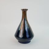 Fournier Demars vase in blue enameled ceramic