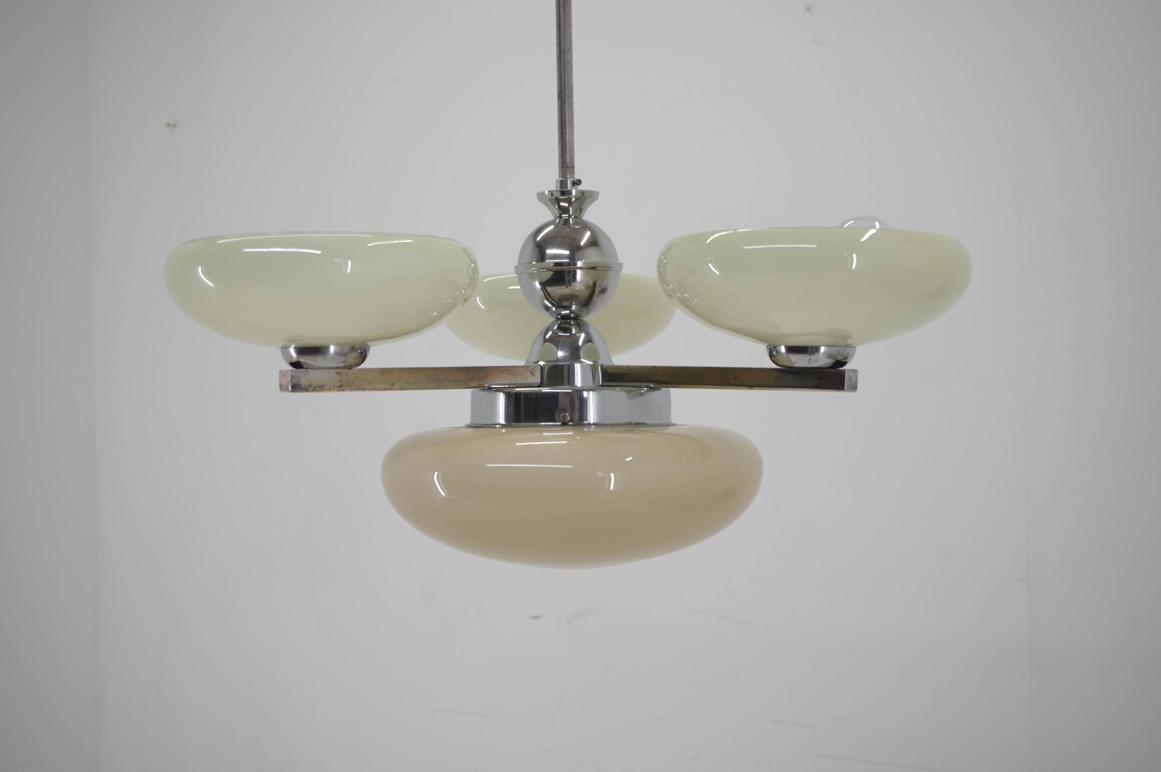 Art Deco Chandlier, Czechoslovakia, 1940s