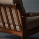 Mid-20th century, pair of armchairs by Henning Kjærnulf, oak and alcantara, 1960s.