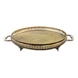 Large brass tray in Louis XV baroque style