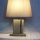 Office lamp in travertine and laiton 1970s