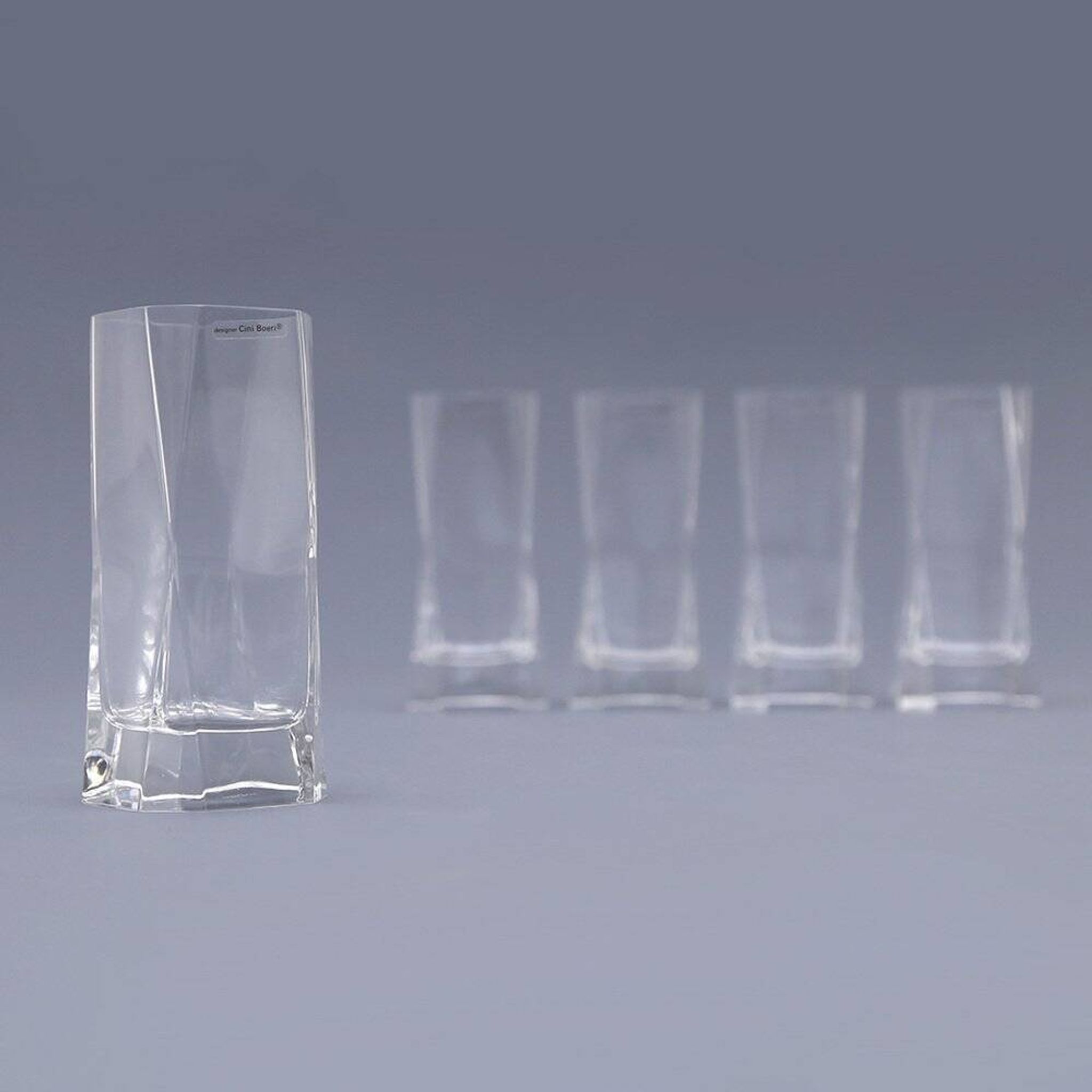 Vintage glasses by Cini Boeri for Arnolfo Di Cambio, 1970s, set of 5.