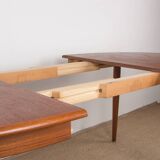 Danish oval teak dining table by Gudme Mobelfabrik 1960.