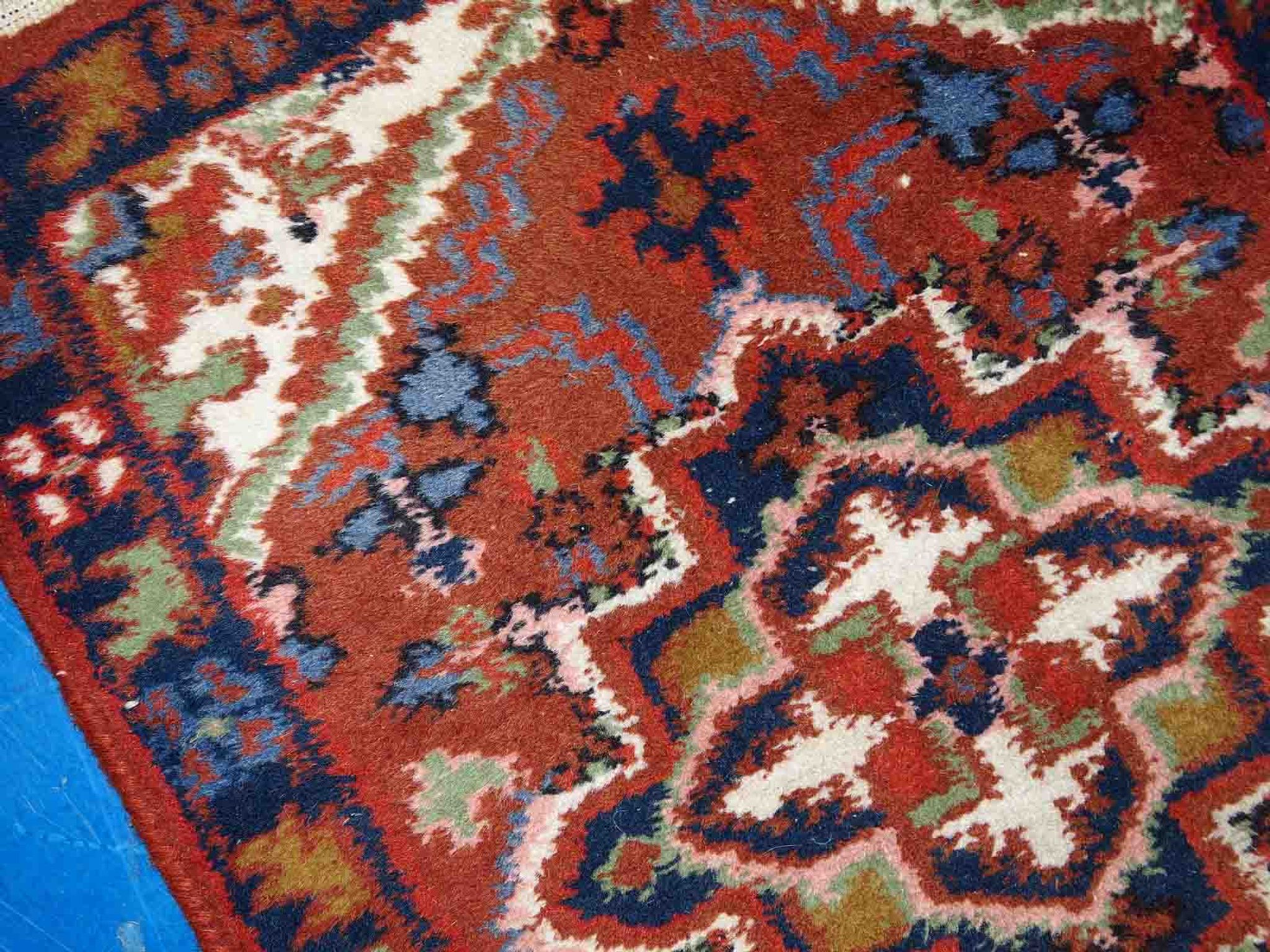 Tapis vintage Persan Hamadan fait main 50cm x 70cm 1970s 1C753