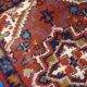 Tapis vintage Persan Hamadan fait main 50cm x 70cm 1970s 1C753