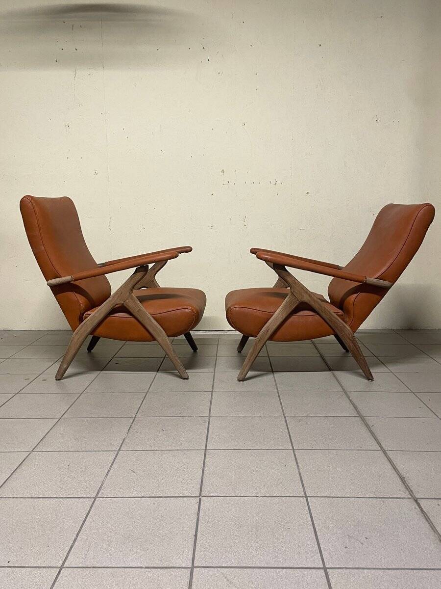 Poltrone in stile di Antonio Gorgone, anni '50, set di 2