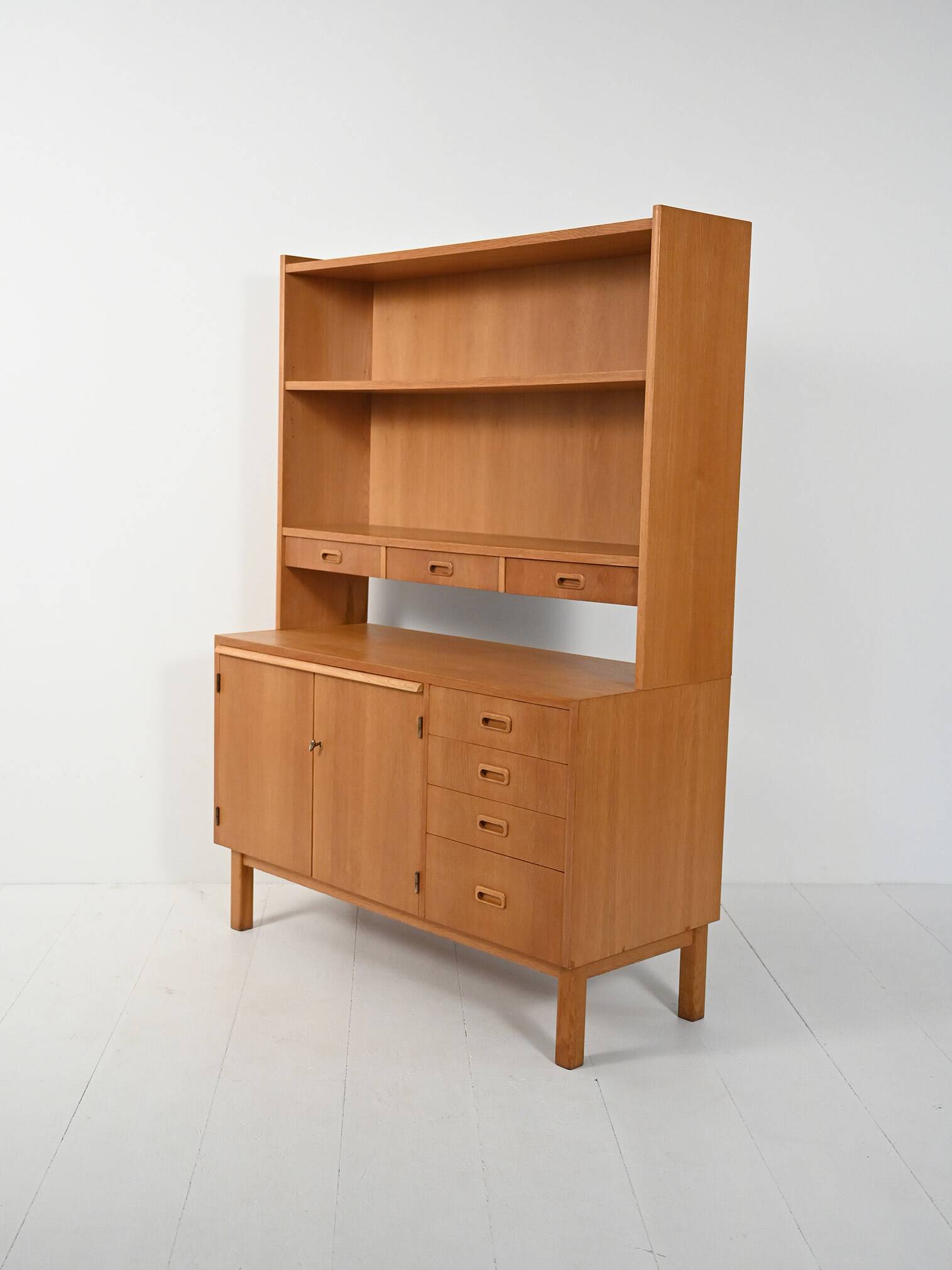 Oak sideboard-bookcase, 1960s