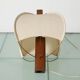 Postmodern table lamp in wood and canvas, Poland, 1980s