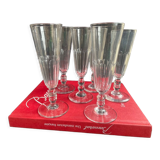 6 flûtes à champagne baccarat service clermont - xixème