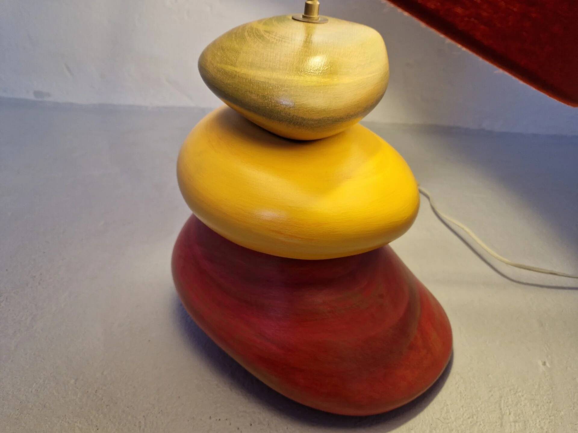 François Chatain pebble lamp, France 1980s