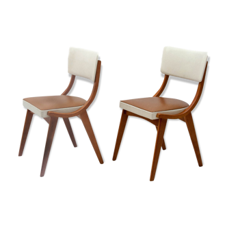 Paire de chaises de dîner vintage