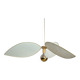 Aerial suspension, 3 petals in metal and white linen
