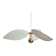 Aerial suspension, 3 petals in metal and white linen