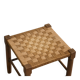 Tabouret scandinave en chêne massif et cordelette de papier 1960