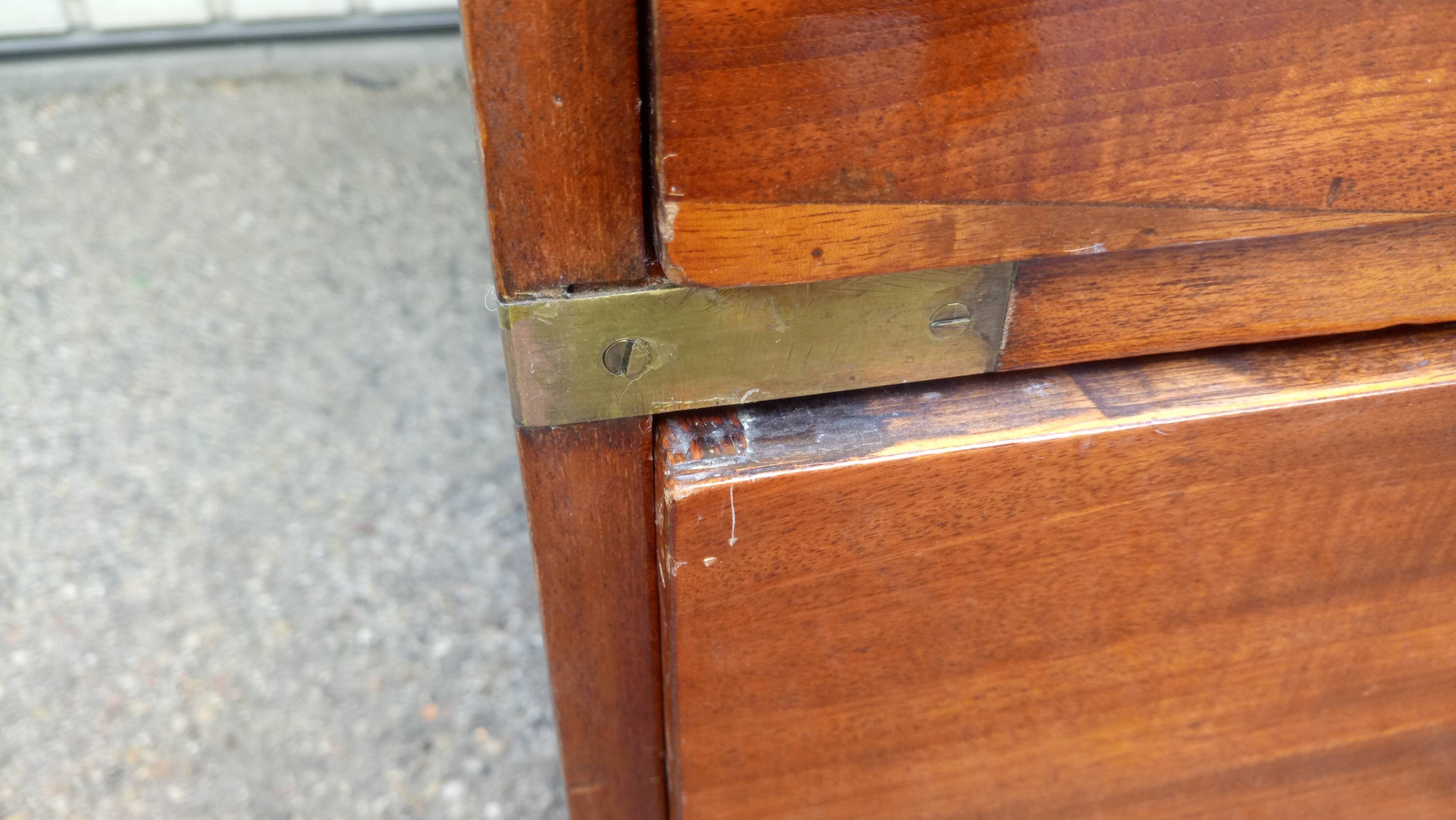 19th century Louis Philippe navy chest in camphrier laughed