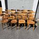 (Lot) 14 honey-coloured bistro chairs (Baumann)