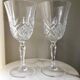 12 large cut crystal wine glasses