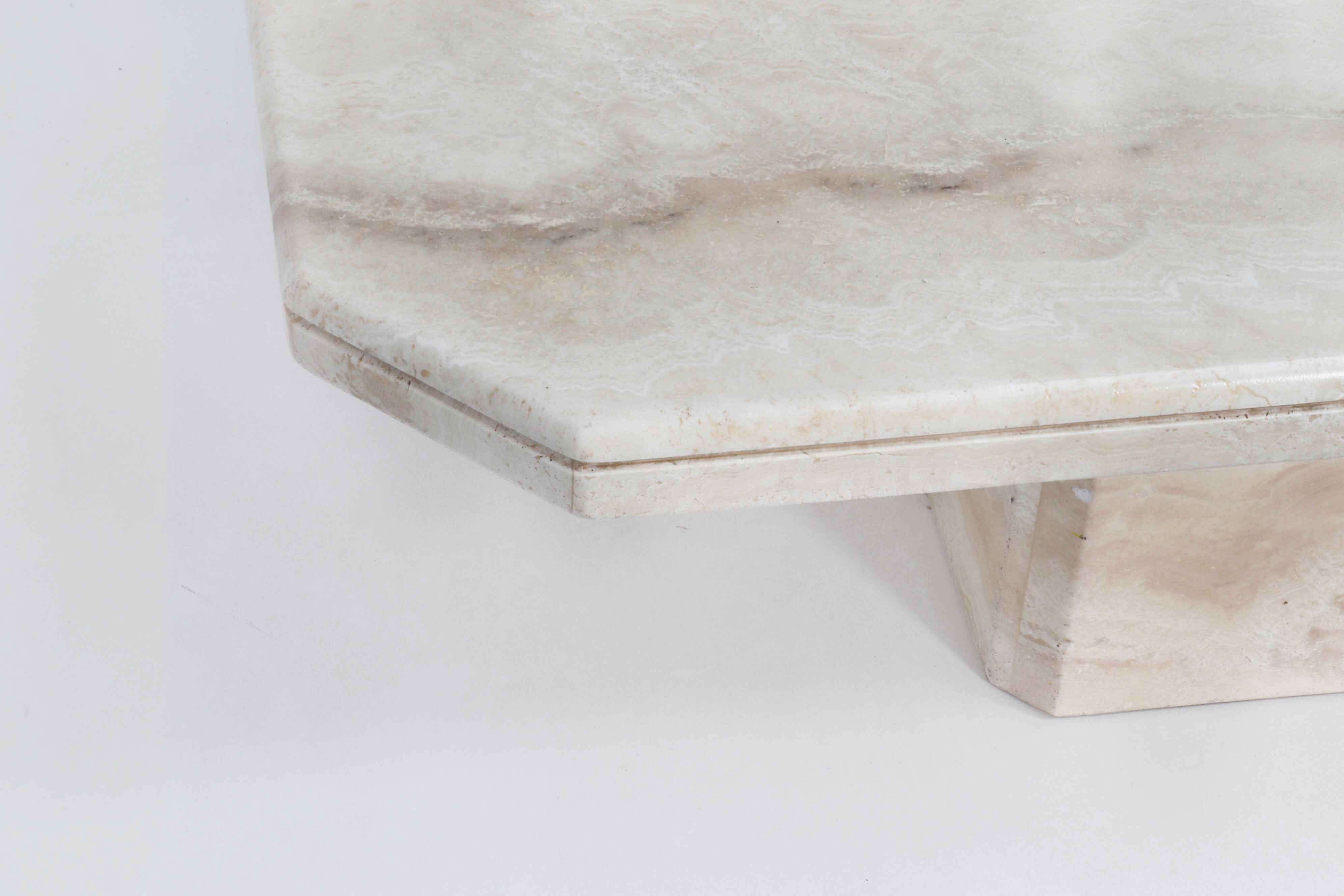 Vintage italian travertine coffee table