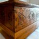 Large Hand-Carved Teak Storage Chest, 1800s