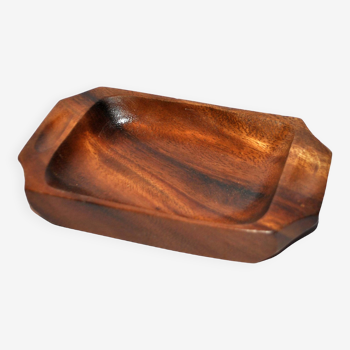 Vintage carved wooden pocket tray - Olivier Tilleul - 18 x 10 cm