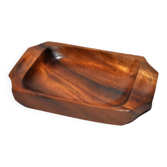 Vintage carved wooden pocket tray - Olivier Tilleul - 18 x 10 cm