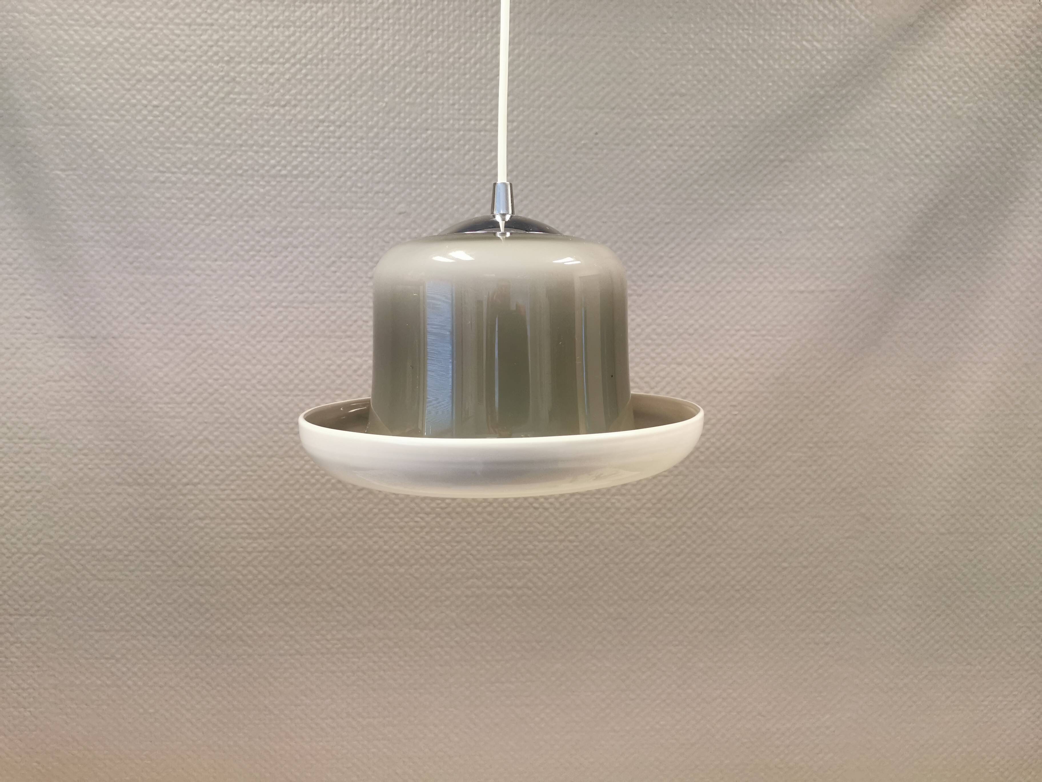 Hanging lamp in double layer glass