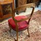 Solid walnut heater chair nineteenth century Louis-Philippe in red velvet