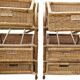 2 commodes chevets bambou et rotin vintage des années 1970