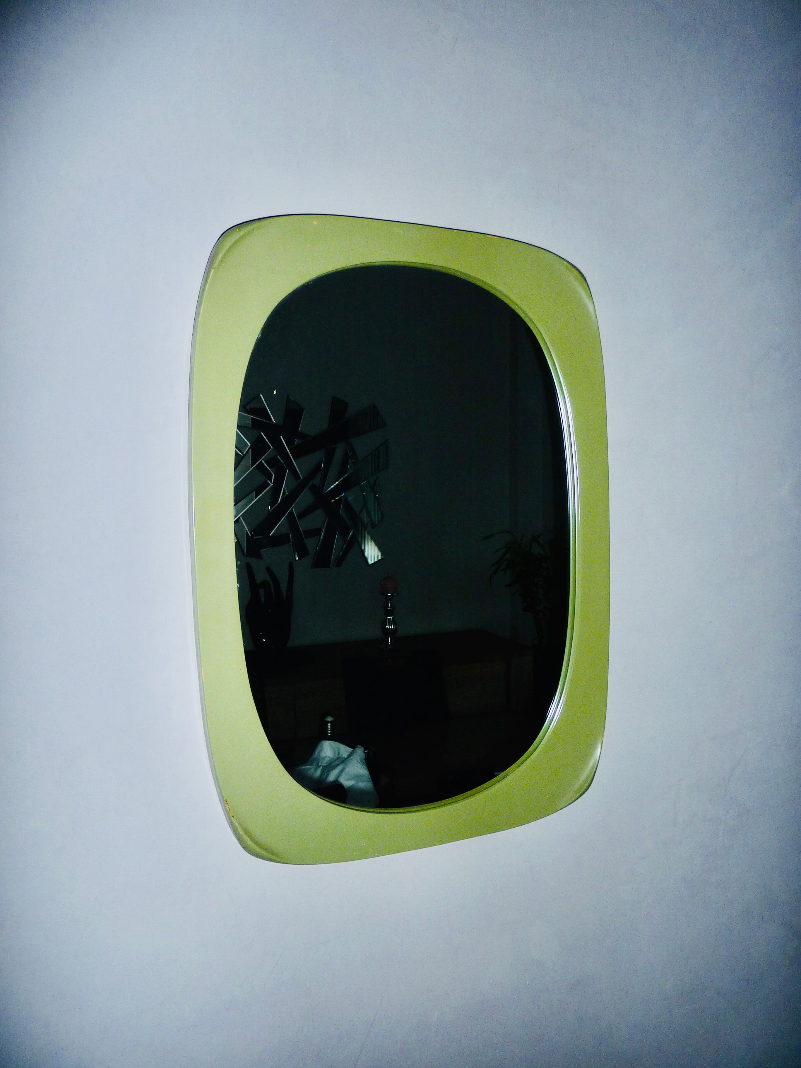 Vintage retro mirror, Scandinavian, from the 1970s