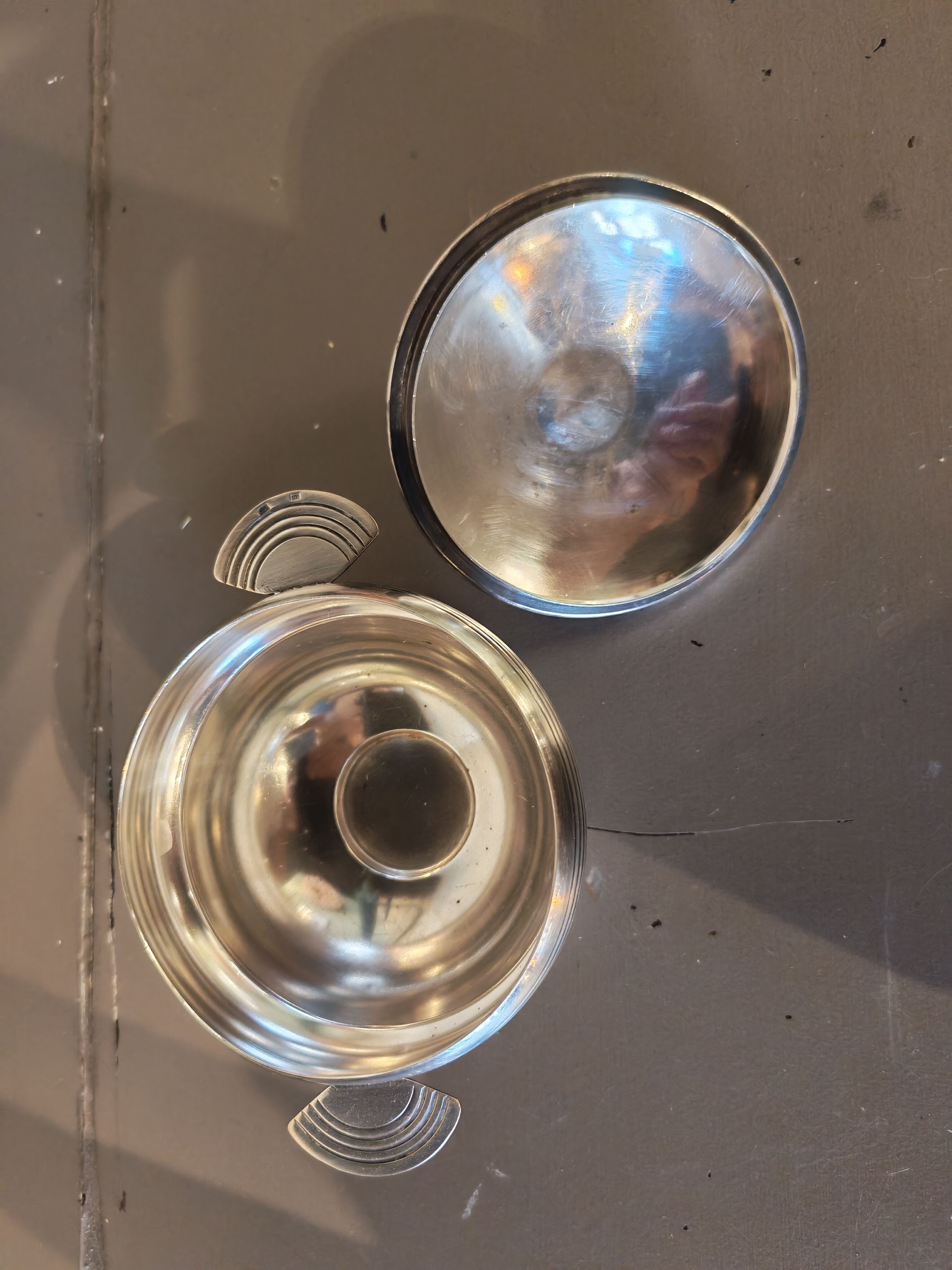 Art Deco silver-plated bonbonnière