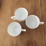 3 coffee cups Ivory