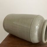 Large cylindrical pot in glazed stoneware