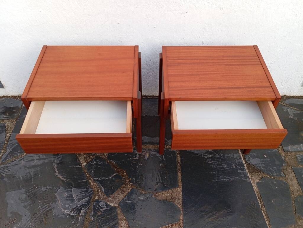 Pair of Scandinavian teak bedside tables
