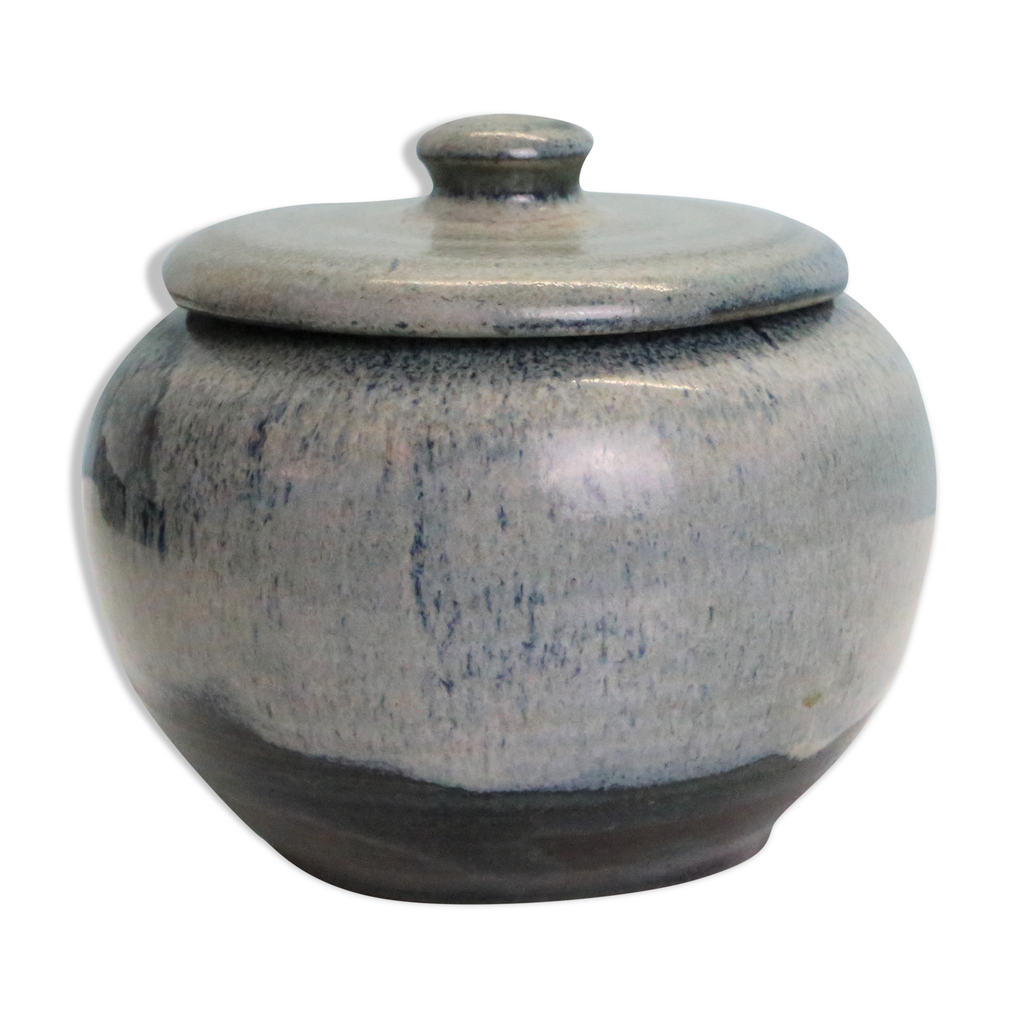 Sugar bowl, vintage pottery, French manufacture