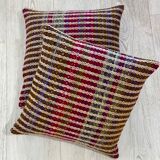 Pair of wool woven cushions