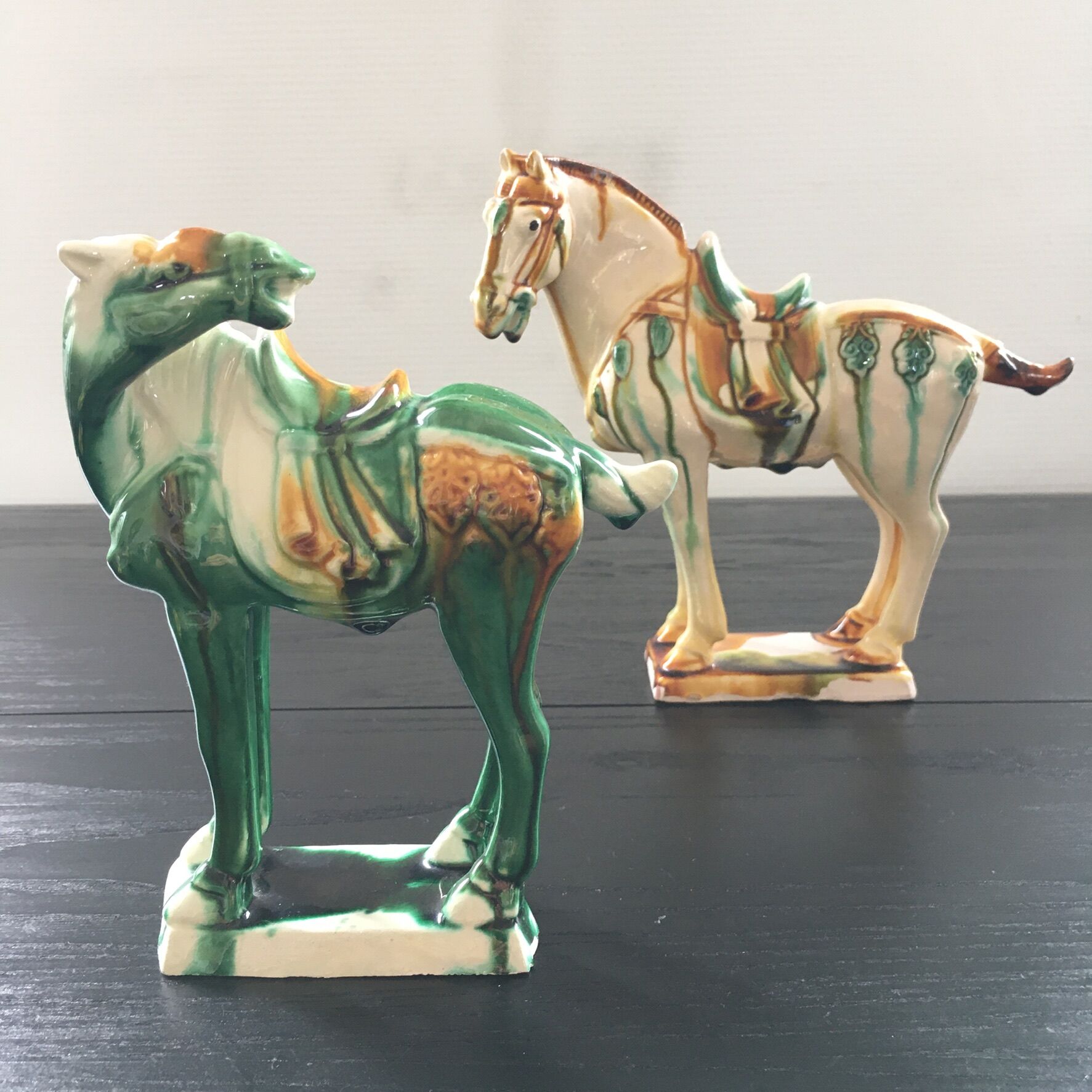 Pair of ceramic horses
