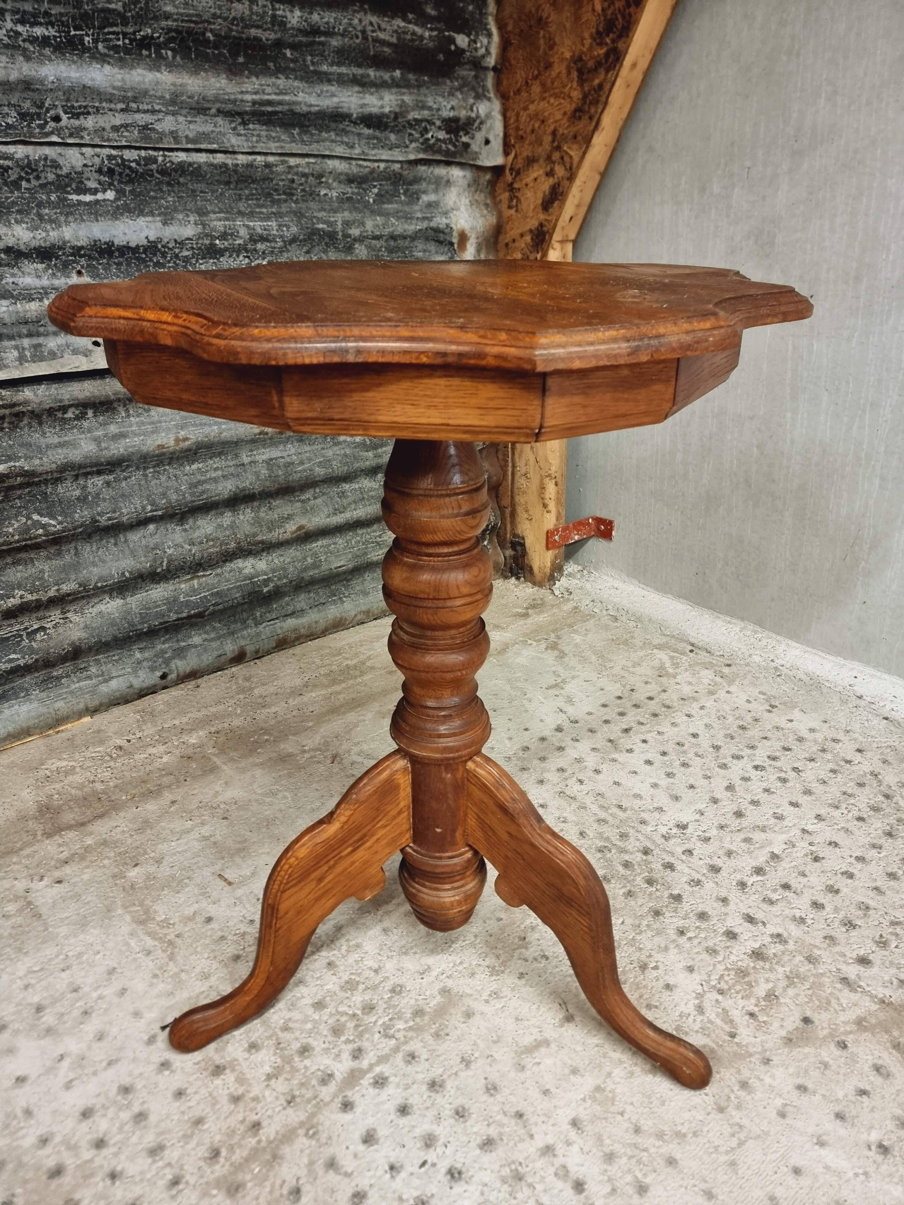 Antique table wine table plant table side table oak